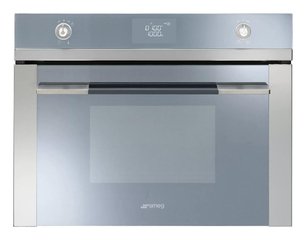 Компактный духовой шкаф с СВЧ Смег SF4120MCS фото в Казани и Татарстане Компактный духовой шкаф с СВЧ Smeg SF4120MCS фото в Казани и Татарстане