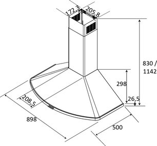 Настенная вытяжка Brandt AD1049X фото 4 в Казани и Татарстане