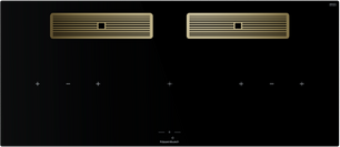 Индукционная варочная поверхность с вытяжкой Kuppersbusch KMI 12850.0 SR-S Gold фото в Казани и Татарстане