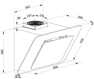 Наклонная вытяжка Brandt BHV1674IB фото 4 в Казани и Татарстане