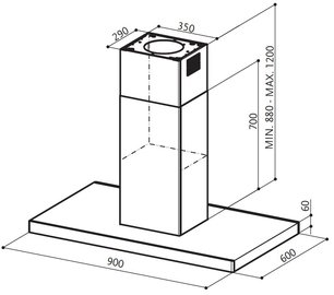 Вытяжка Фабер Look Isola BRS X/V A90 фото 2 в Казани и Татарстане Вытяжка Faber Look Isola BRS X/V A90 фото 2 в Казани и Татарстане