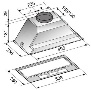Встраиваемая вытяжка Korting KHI 6410 X фото 2 в Казани и Татарстане