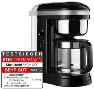 Кофеварка Китчен Эйд 5KCM1209EOB фото 3 в Казани и Татарстане Кофеварка KitchenAid 5KCM1209EOB фото 3 в Казани и Татарстане
