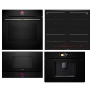 Bosch (варочная панель PXX675DV1E + духовой шкаф HBG7722B1 + микроволновая печь BFR7221B1 + кофемашина CTL9181B0) фото в Казани и Татарстане