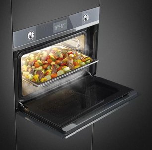 Духовой шкаф комбинированный с пароваркой Smeg SF4102VCS фото 2 в Казани и Татарстане