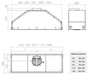 Встраиваемая вытяжка Pando GTI/810 INOX V.850 SEC фото 4 в Казани и Татарстане