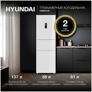 Холодильник Hyundai CM30073F белый фото 3 в Казани и Татарстане