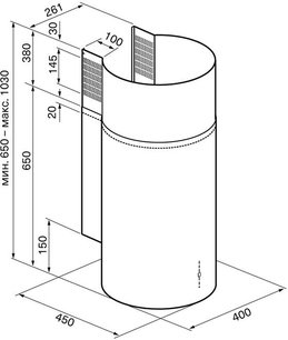 Вытяжка Krona TETIS 400 INOX 4P фото 3 в Казани и Татарстане Вытяжка Krona TETIS 400 INOX 4P фото 3 в Казани и Татарстане
