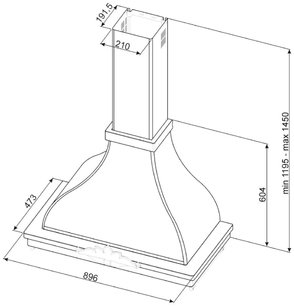 Вытяжка Smeg KCM900PO фото 2 в Казани и Татарстане