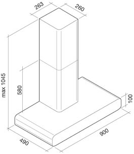 Вытяжка Falmec Imago 90 (800) ECP black фото 3 в Казани и Татарстане