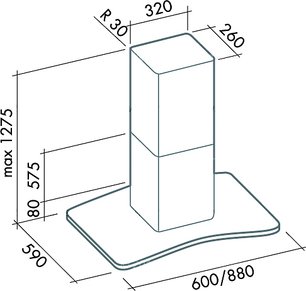 Вытяжка Falmec Astra isola 60 vetro (800) ECP фото 2 в Казани и Татарстане