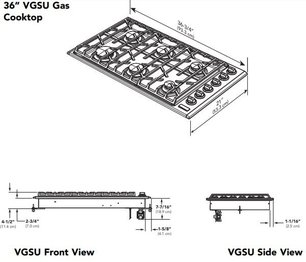 Газовая варочная панель Викинг EVGSU5361SS фото 4 в Казани и Татарстане Газовая варочная панель Viking EVGSU5361SS фото 4 в Казани и Татарстане
