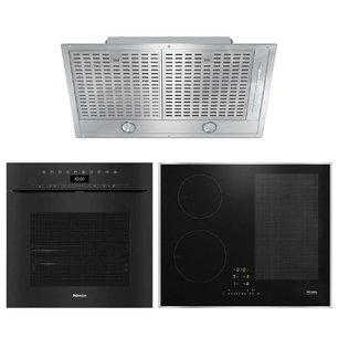 Miele (варочная панель KM7464 FR + духовой шкаф H7260B OBSW + вытяжка DA 2578) фото в Казани и Татарстане