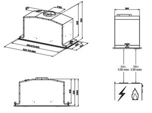 Встраиваемая вытяжка Bertazzoni KIN52MOD1XC фото 2 в Казани и Татарстане