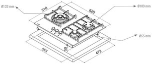 Варочная панель Пандо PGA-4260 фото 2 в Казани и Татарстане Варочная панель Pando PGA-4260 фото 2 в Казани и Татарстане
