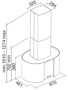 Вытяжка Falmec Mirabilia isola 67 Pharo Vetro (800) ECP фото 3 в Казани и Татарстане