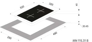 Варочная панель Zigmund Shtain MN 222.31 B фото 3 в Казани и Татарстане