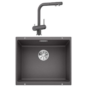 Blanco (мойка SUBLINE 500-U SILGRANIT + FONTAS-S II SILGRANIT темная скала) фото в Казани и Татарстане