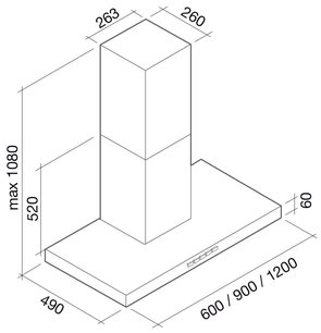 Вытяжка Falmec Plane 120 ix (800) ECP фото 4 в Казани и Татарстане