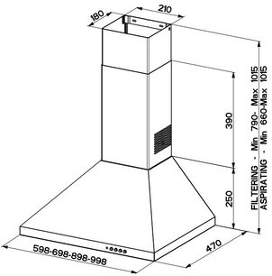 Вытяжка Фабер STRIP SMART PB X A60 фото 4 в Казани и Татарстане Вытяжка Faber STRIP SMART PB X A60 фото 4 в Казани и Татарстане