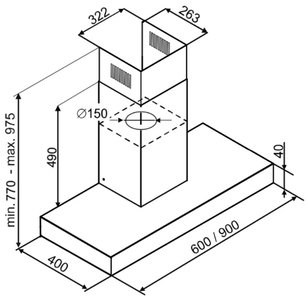 Вытяжка Де Дитрих DHB2954X фото 4 в Казани и Татарстане Вытяжка De Dietrich DHB2954X фото 4 в Казани и Татарстане