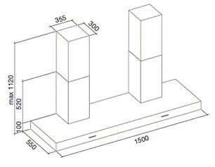 Вытяжка Falmec Horizon 150 ix (2x800) фото 3 в Казани и Татарстане