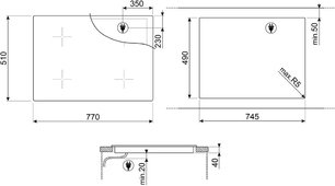 Варочная панель Смег SE484EMTD фото 2 в Казани и Татарстане Варочная панель Smeg SE484EMTD фото 2 в Казани и Татарстане