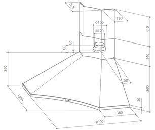 Вытяжка Фабер Solaris EG8 X A100 фото 4 в Казани и Татарстане Вытяжка Faber Solaris EG8 X A100 фото 4 в Казани и Татарстане