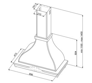 Вытяжка Smeg KCM900POE фото 3 в Казани и Татарстане