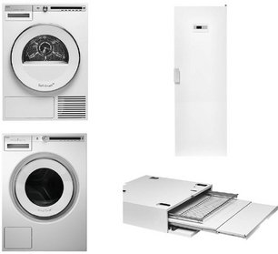 Asko Logic 24 (стиральная машина W4086C.W/3 + сушильная машина T408HD.W + сушильный шкаф DC7784 V.W + выдвижная полка HDB1153W) фото в Казани и Татарстане Asko Logic 24 (стиральная машина W4086C.W/3 + сушильная машина T408HD.W + сушильный шкаф DC7784 V.W + выдвижная полка HDB1153W) фото в Казани и Татарстане
