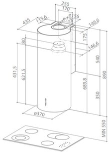 Вытяжка Faber Flow Gloss WH 37 фото 2 в Казани и Татарстане