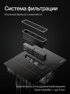 Индукционная варочная панель с вытяжкой Kuppersberg IHI 690 фото 2 в Казани и Татарстане