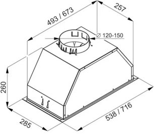 Встраиваемая вытяжка Maunfeld Urania 74 INOX фото 4 в Казани и Татарстане