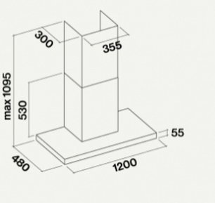 Вытяжка Falmec Lumina 120 Glass Black wall (NRS) фото 3 в Казани и Татарстане