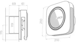 Воздухоочиститель Elica SNAP Wi-Fi TAUPE BROWN фото 2 в Казани и Татарстане