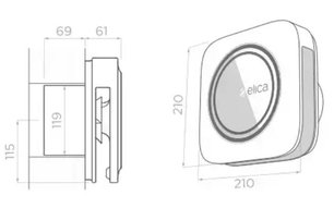 Воздухоочиститель Elica SNAP Wi-Fi BLACK фото 3 в Казани и Татарстане
