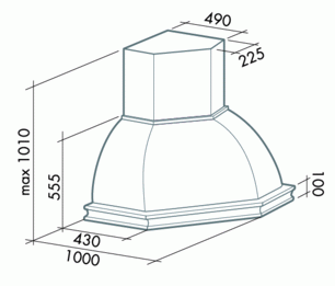 Вытяжка Falmec Rondo Stella ANG (600) S вишня фото в Казани и Татарстане