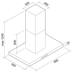 Вытяжка Falmec Plane isola 90 white (800) ECP фото 4 в Казани и Татарстане