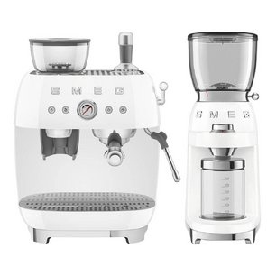 Smeg 50`s Style (кофемашина EGF03WHEU + кофемолка CGF11WHEU) фото в Казани и Татарстане