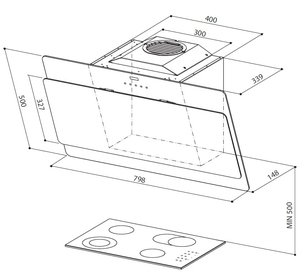 Вытяжка Фабер Cocktail WH F80 фото 4 в Казани и Татарстане Вытяжка Faber Cocktail WH F80 фото 4 в Казани и Татарстане