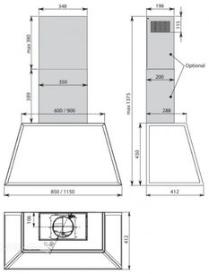 Вытяжка Falmec TIME 85 anthracite фото 3 в Казани и Татарстане