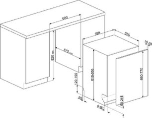 Встраиваемая посудомоечная машина Smeg STL5352C фото 3 в Казани и Татарстане