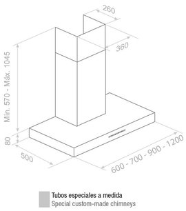 Вытяжка Pando P-828/60 IX 850 SEC фото 2 в Казани и Татарстане