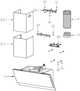 Вытяжка Пандо P-725/90 CR.NEGRO 850 фото 4 в Казани и Татарстане Вытяжка Pando P-725/90 CR.NEGRO 850 фото 4 в Казани и Татарстане