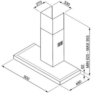 Вытяжка Smeg KSE91X фото 4 в Казани и Татарстане