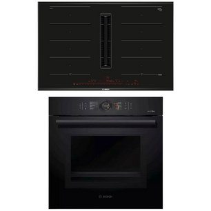 Bosch (варочная панель с вытяжкой PXX875D57E + духовой шкаф HMG8764C1) фото в Казани и Татарстане
