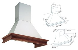 Вытяжка Falmec Tempo Antico 120 (600) S вишня фото 2 в Казани и Татарстане