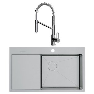 Omoikiri (мойка AKISAME 86 SIDE IN-R + смеситель MIKAWA 2 PLUS-SB BN) фото в Казани и Татарстане