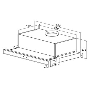 Встраиваемая вытяжка с выдвижным экраном Korting KHP 6670 GN фото 4 в Казани и Татарстане