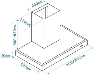 Настенная вытяжка Brandt AD1516X фото 4 в Казани и Татарстане